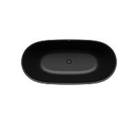 KALDEWEI MEISTERSTÜCK OYO DUO Mod. 1051-4035, Baignoire en pose libre, 1730x820mm, sans trop-plein, 205143540676, Couleur: noir mat 100