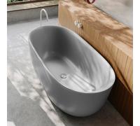 Kaldewei Meisterstück OYO DUO baignoire en îlot 1050-4034 205043530663 163 x 77 cm, avec trop-plein, gris froid 30