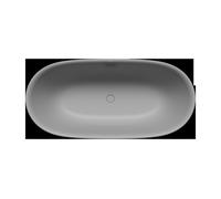 KALDEWEI MEISTERSTÜCK OYO DUO Mod. 1051-4034, Baignoire en pose libre, 1730x820mm, avec trop-plein, 205143530663, Couleur: Gris froid 30