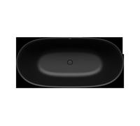 KALDEWEI MEISTERSTÜCK OYO DUO Mod. 1051-4035, Baignoire en pose libre, 1730x820mm, sans trop-plein, 205143540676, Couleur: noir mat 100