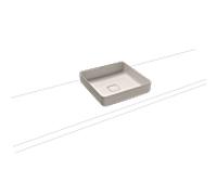 Kaldewei Miena Lavabo à poser 909 506 003 231 sans trop - plein, 40x40 cm, effet perle Pergamon
