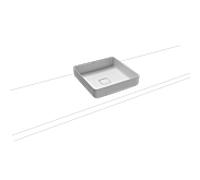 Kaldewei Miena Lavabo à poser 909 506 003 001 sans trop - plein, 40x40 cm, blanc effet perlant