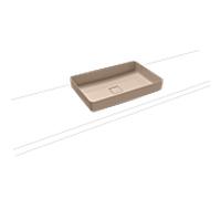 Kaldewei Miena Lavabo à poser 909 606 003 030 sans trop - plein, 58x38 cm, effet perle bahmabeige