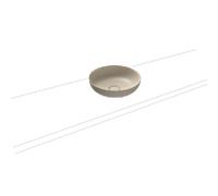 Kaldewei Miena vasque 909406003661 3181, Ø 38 cm, beige chaud 20, effet perlant , sans trop-plein, sans trou pour robinetterie, insonorisation