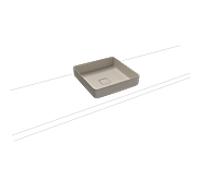 Kaldewei Miena vasque 909506003668 3184, 40 x 40 cm, gris chaud 10, sans trop-plein, sans trou pour robinetterie, insonorisation