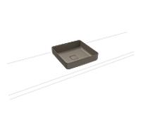 Kaldewei Miena vasque 909506003671 3184, 40 x 40 cm, gris chaud 60, sans trop-plein, sans trou pour robinetterie, insonorisation