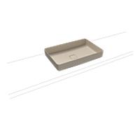 Kaldewei Miena vasque 909606003661 3185, 58 x 38 cm, beige chaud 20, sans trop-plein, sans trou pour robinet, insonorisation