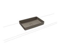 Kaldewei Miena vasque 909606003671 3185, 58 x 38 cm, gris chaud 60, sans trop-plein, sans trou pour robinet, insonorisation