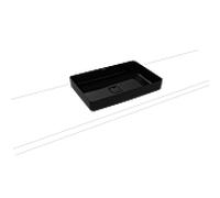 Kaldewei Miena vasque 909606003701 sans trop-plein, 58X38 cm, effet perlant noir