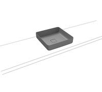Kaldewei Miena vasque 909506003663 3184, 40 x 40 cm, cool grey 30, sans trop-plein, sans trou pour robinetterie, insonorisation