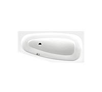 Kaldewei Advantage - Baignoire asymétrique Mini gauche 836, 157x70/48 cm, antidérapant sur toute la surface, blanc 225234010001