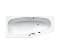 Kaldewei Advantage - Baignoire asymétrique Mini Star droite 835, 157x70/48 cm, avec trous pour poignées, antidérapant sur toute la surface, blanc 224534010001
