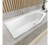 Kaldewei Plateau d' Kaldewei Mini Star droite 831 157 x 75/50 x 43 cm, effet perlant blanc