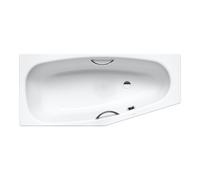 Kaldewei Advantage - Baignoire asymétrique Mini Star droite 831, 157x75/50 cm, avec trous pour poignées, antidérapant, blanc 224730000001