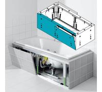KALDEWEI MULTIVERSO Système d'habillage pour baignoires balnéo rectangulaires, élément longitudinal, 550000050000,