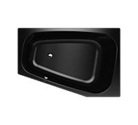 Kaldewei Plaza bain duo 237200013701 180x120 / 80cm, gauche, effet perlant, noir
