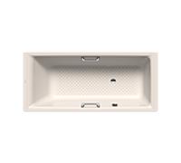 Kaldewei Puro bain d'étoile 255934013231 180x80cm, trop-plein sur le côté, effet perle antidérapant complet, pergamon
