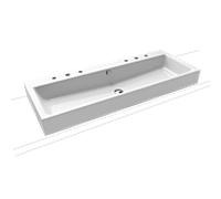 Kaldewei Puro lavabo 130x46 cm rectangulaire à poser blanc brillant 907206053001