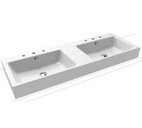 Kaldewei Puro lavabo 130x46 cm rectangulaire à poser blanc brillant 907206053001