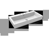 Kaldewei Lavabo Puro 3158 90x46x12 cm rectangulaire à poser 3 trous blanc brillant 900806033001