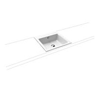 Kaldewei Puro lavabo encastrable 900006003001 3150 46x46x1,4cm, blanc nacré, sans trou pour robinetterie