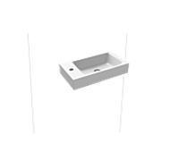 Kaldewei Puro le bassin 906906013001 sans trop - plein, avec le trou du robinet, l' effet de blanc perle, 55x30x1.0cm