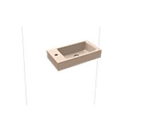 Kaldewei Puro le bassin 906906013030 sans trop - plein, avec le trou du robinet, Bahama effet perlant beige, 55x30x1.0cm