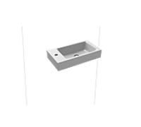Kaldewei Puro encastré bassin 906 906 013 199 sans trop - plein, avec le trou du robinet, l' effet perle manhattan, 55x30x1,0cm