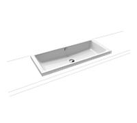 Kaldewei Puro monté 909 006 003 lavabo 001 3174 90x38,5cm, blanc effet perlant, avec trop - plein, sans trou de coulée
