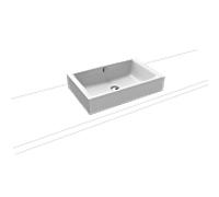 Kaldewei Puro poser 909106003711 3175, 60x38,5cm, effet perlant blanc alpin mat, avec trop-plein, sans trou pour robinet