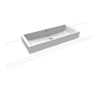 Kaldewei Puro monté 909 206 003 lavabo 001 3176, 90x38,5cm, blanc effet perlant, avec trop - plein, sans trou de coulée