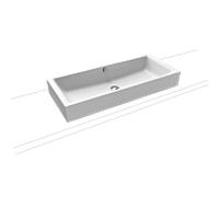 Kaldewei Puro poser 909206003711 3176, 90x38,5cm, effet perlant blanc alpin mat, avec trop-plein, sans trou pour robinet