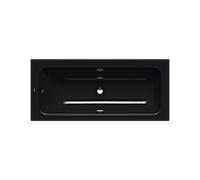 Kaldewei Puro set large baignoire 261000013701 170x75cm, trop-plein central, effet perlant, noir