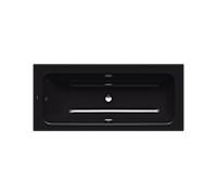 Kaldewei Puro set large baignoire 261034010701 170x75cm, trop-plein au milieu, antidérapant complet, noir