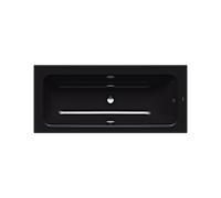 Kaldewei Puro set large baignoire gauche 261100013701 effet perlant, noir, 170x75cm, trop-plein au milieu