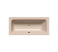 Kaldewei Puro set large baignoire gauche 261134013030 effet anti-dérapant entièrement perlé, bahama beige, 170x75cm, trop-plein au milieu
