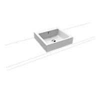 Kaldewei Puro vasque à poser 900606003001 3156, 46x46x12cm, blanc effet perlant , sans trou pour robinet