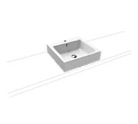 Lavabo à poser Kaldewei Puro 3156, 460 x 460 x 120 mm, 900606013001, Exécution: avec trou taraudé 1 place