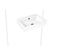 Kaldewei Puro vasque murale 901406013716 3164, 60x46cm, effet perlant mat anthracite, avec trop-plein, avec trou pour robinetterie
