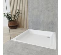 Kaldewei Advantage - Receveur de douche Sanidusch 551, 80x90 cm, antidérapant, Perl-Effect, sans support en polystyrène, blanc 440830003001