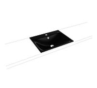 Kaldewei Silenio vasque à encastrer 907706013701 trop-plein, trou pour 2000 , 3037, 60 x 46 cm, effet perlant noir