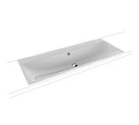 Kaldewei Silenio vasque à encastrer 907906003199 3039, 120 x 46 cm, effet perle manhattan, trop-plein, sans trou pour robinetterie