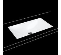 Kaldewei Lavabo Silenio 3047 63,4 x 39,1 cm rectangulaire sous-plan sans trop-plein blanc mat