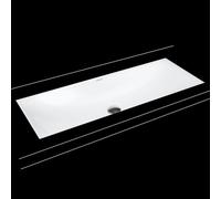 Kaldewei Silenio lavabo 93.4x39.1 cm rectangulaire sous plan blanc brillant 906106313001