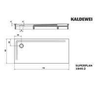 KALDEWEI SUPERPLAN 1846-2, Receveurs de douche avec support de baignoire, 80x170cm, 384648040001, Couleur: blanc alpin