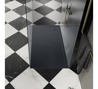 Kaldewei Superplan receveur de douche 382447980676 70x120cm, plat, support, sans effet/antidérapant, noir mat100