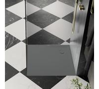 Kaldewei Superplan receveur de douche 383148040674 80x80x2,5cm, avec support, gris chaud85