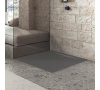 Kaldewei Superplan douche 356047980674 120x120cm, support receveur extra plat, gris chaud85