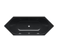 Kaldewei Vaio Duo 6 bain 233230003701 210x80cm, effet perle antidérapant, noir