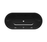 Kaldewei Vaio baignoire 233134013701 180x80cm, effet perle antidérapant complet, noir